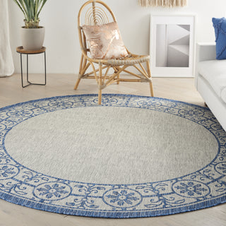 Nourison Garden Party GRD03 Ivory Blue Area Rug