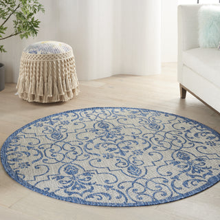 Nourison Garden Party GRD04 Ivory Blue Area Rug