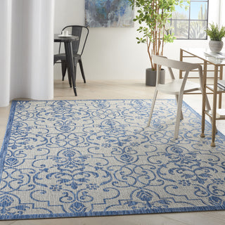 Nourison Garden Party GRD04 Ivory Blue Area Rug