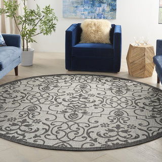 Nourison Garden Party GRD04 Ivory/Charcoal Area Rug