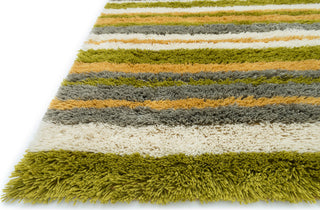 Loloi Garden Shag GN-04 Citron / Multi Area Rug Corner Shot Feature