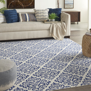 Nourison Grafix GRF06 White Blue Area Rug