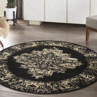 Nourison Grafix GRF14 Black Area Rug Room Scene 2