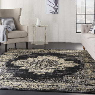 Nourison Grafix GRF14 Black Area Rug Room Scene Featured