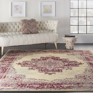 Nourison Grafix GRF14 Cream Red Area Rug Room Scene Featured