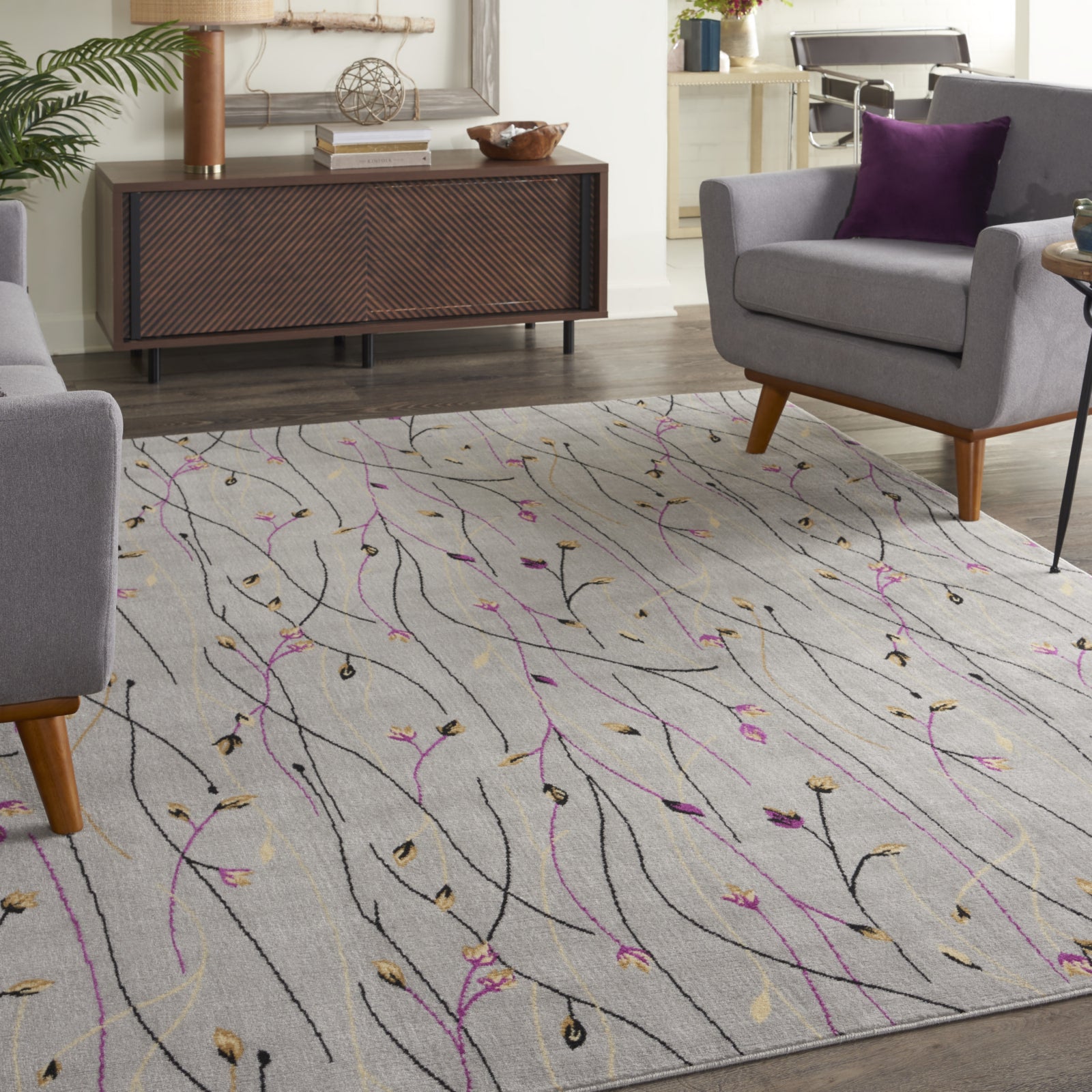 Grafix GRF15 Grey Area Rug by Nourison – Incredible Rugs and Decor