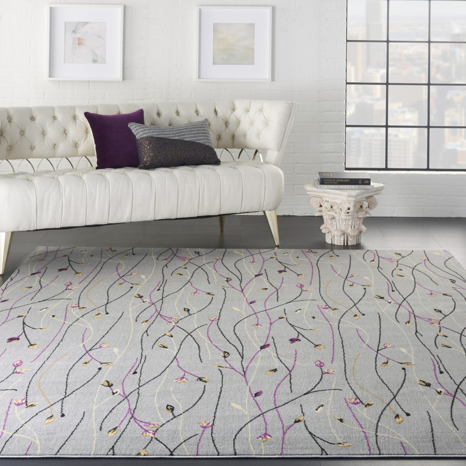 Grafix GRF15 Grey Area Rug by Nourison – Incredible Rugs and Decor