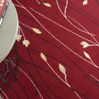 Nourison Grafix GRF15 Red Area Rug Close Up