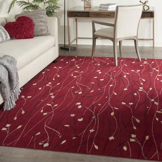 Nourison Grafix GRF15 Red Area Rug Room Scene Featured