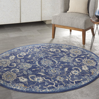 Nourison Grafix GRF24 Navy Area Rug Room Scene 3