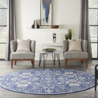 Nourison Grafix GRF24 Navy Area Rug Room Scene 5