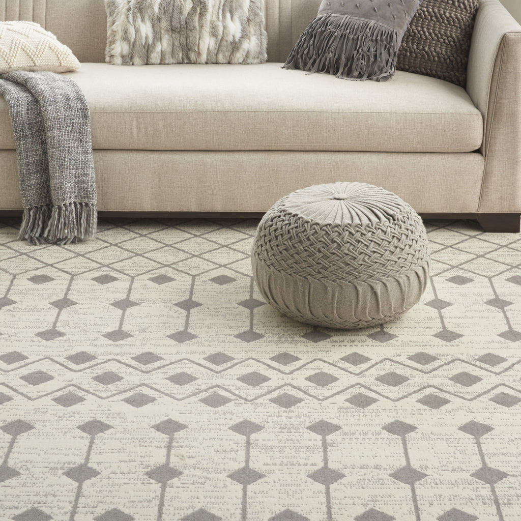 Grafix GRF37 Ivory/Grey Area Rug by Nourison Room Scene Feature