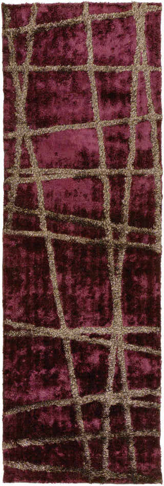 Surya Graph GRP-2000 Eggplant Area Rug 2'6'' x 8' Runner