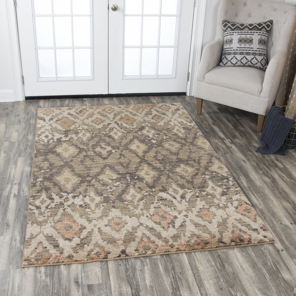 Rizzy Gossamer GS6795 Brown Area Rug Lifestyle Shot Feature