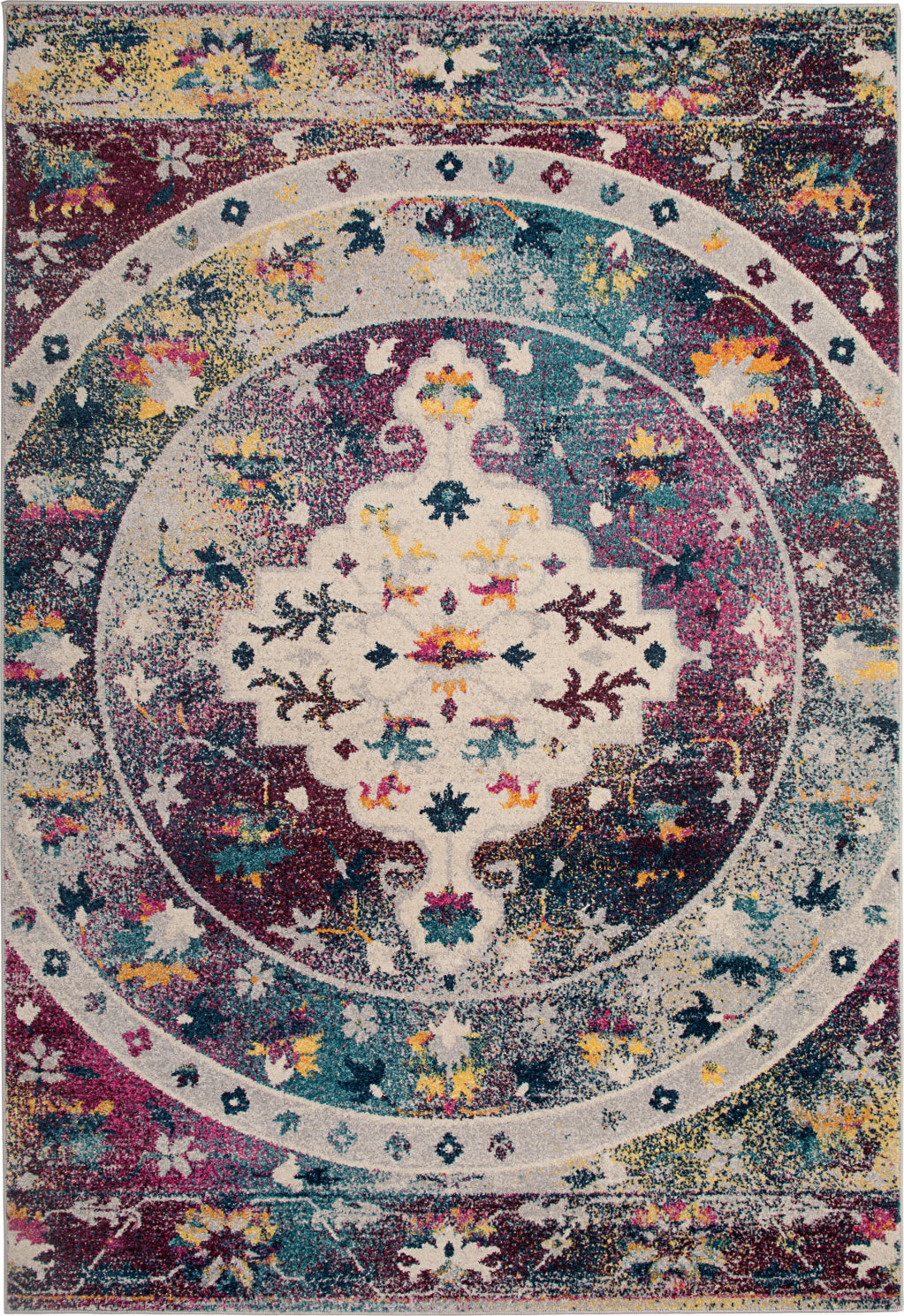 LR Resources Gypsy Floral Dream Sequence Multi Area Rug main image