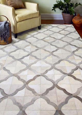 Bashian Santa Fe H112-H10 Grey Area Rug Room Scene Feature