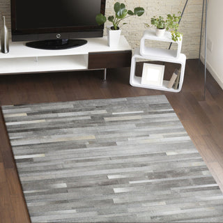 Bashian Santa Fe H112-H16 Grey Area Rug Room Scene Feature