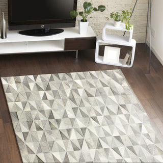 Bashian Santa Fe H112-H27 Grey Area Rug Room Scene Feature