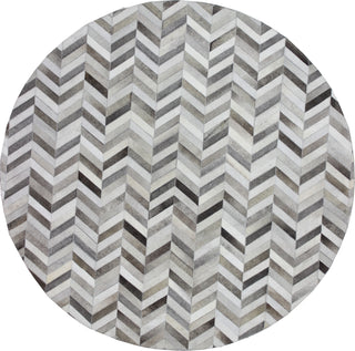 Bashian Santa Fe H112-RH18 Grey Area Rug Round