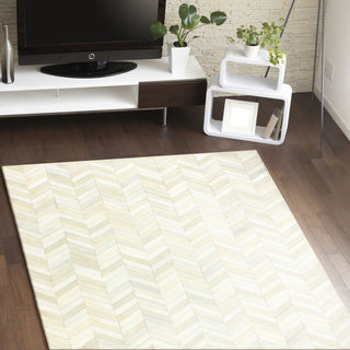 Bashian Santa Fe H112-H18 White Area Rug Room Scene Feature