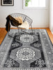 Bashian Heritage H114-Z051A Black Area Rug