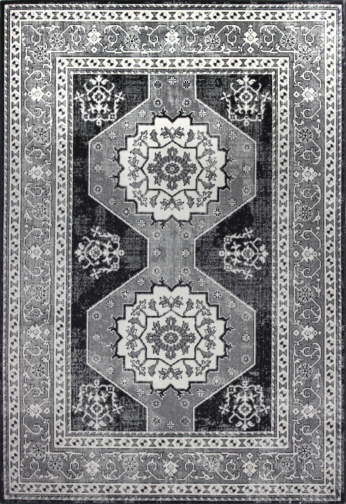 Bashian Heritage H114-Z051A Black Area Rug