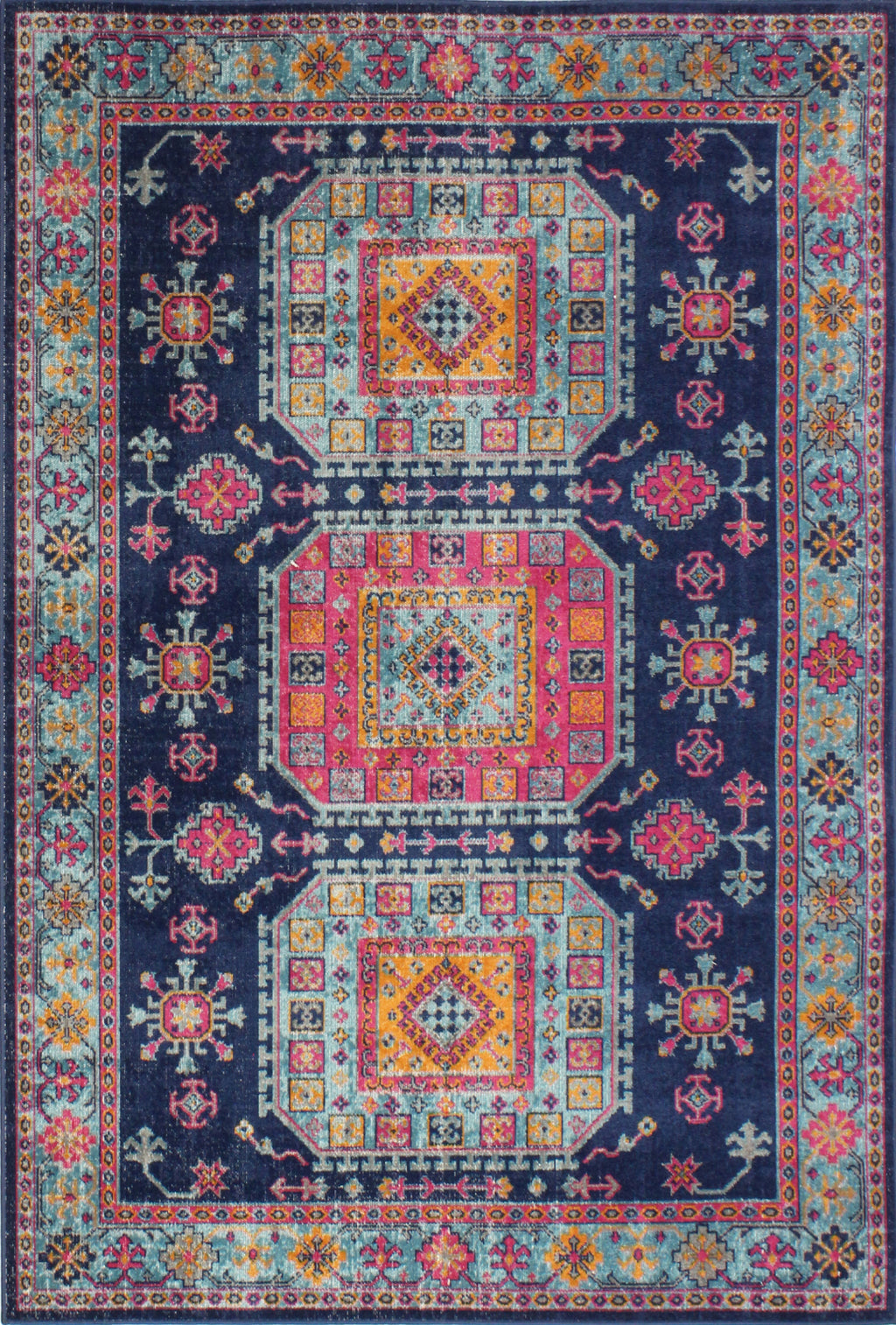 Bashian Heritage H114-Z042A Dark Blue Area Rug – Incredible Rugs and Decor