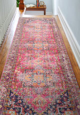 Bashian Heritage H114-Z034 Fuchsia Area Rug Runner Room Scene