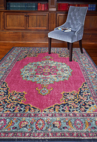 Bashian Heritage H114-Z040A Fuchsia Area Rug Room Scene