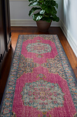 Bashian Heritage H114-Z040A Fuchsia Area Rug Runner Room Scene Feature