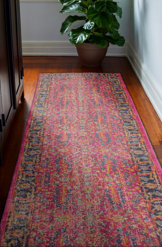 Bashian Heritage H114-Z043A Fuchsia Area Rug Runner Room Scene Feature