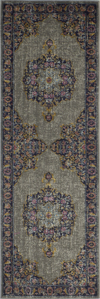 Bashian Heritage H114-Z040A Grey Area Rug Runner