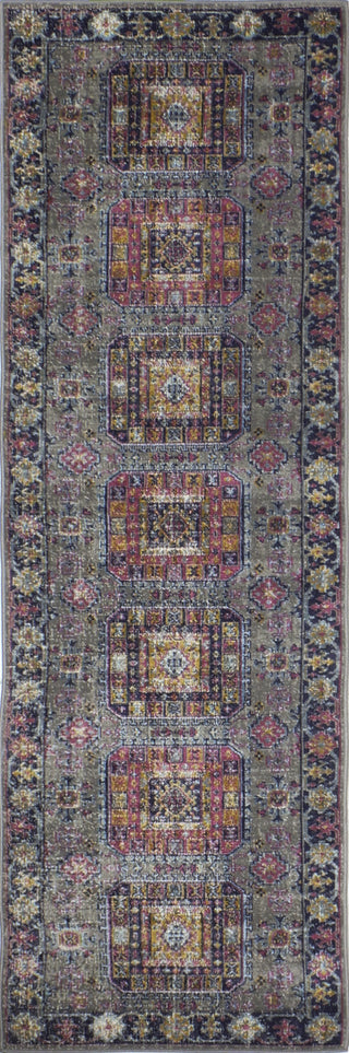 Bashian Heritage H114-Z042A Grey Area Rug Runner