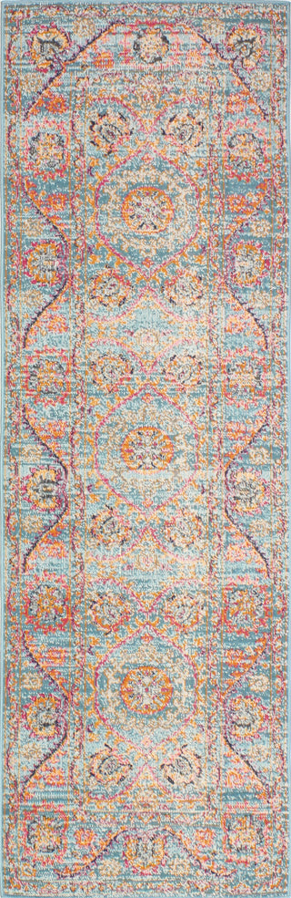 Bashian Heritage H114-Z036 Teal Area Rug Runner