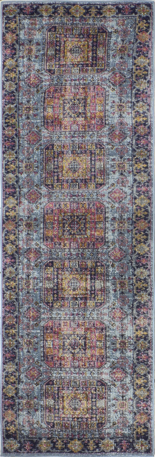 Bashian Heritage H114-Z042A Teal Area Rug Runner