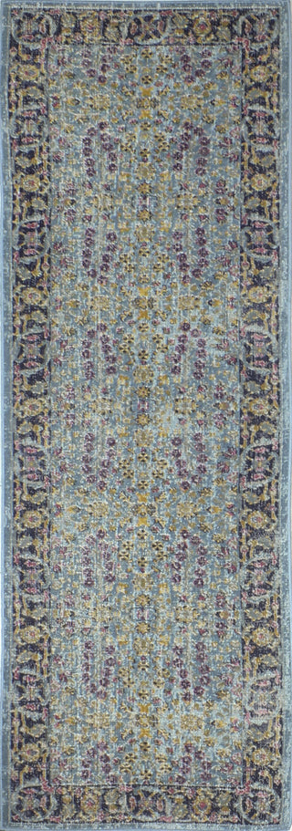 Bashian Heritage H114-Z043A Teal Area Rug Runner