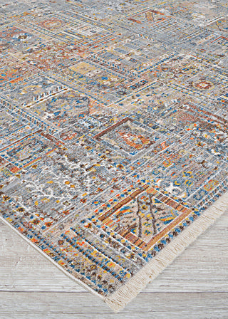 Couristan Halli Persian Panel Skyblu-stone-mlt Area Rug Close Up Image