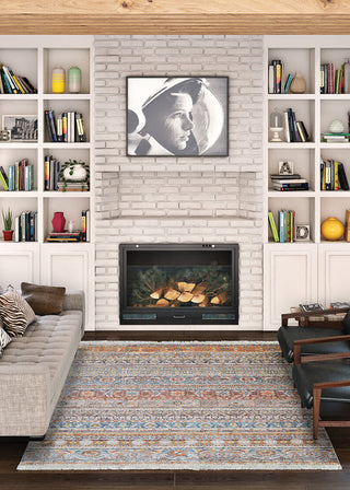 Couristan Halli Bokhara Stone-brick-mlt Area Rug Lifestyle Image Feature