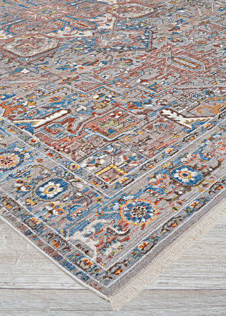 Couristan Halli Kerman Brick-brown-mlt Area Rug Close Up Image