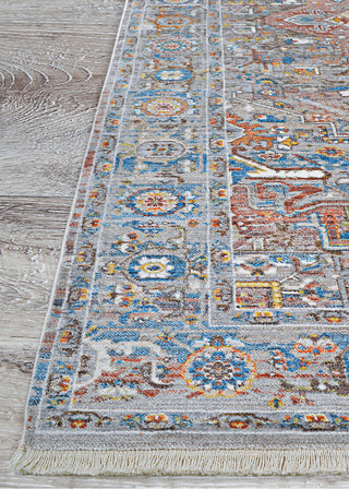 Couristan Halli Kerman Brick-brown-mlt Area Rug Corner Image