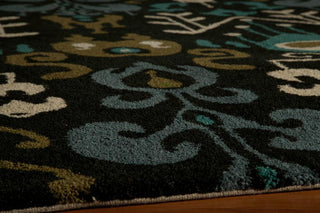 Momeni Habitat HB-02 Black Area Rug Corner Shot