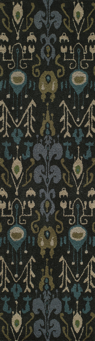 Momeni Habitat HB-02 Black Area Rug Close up