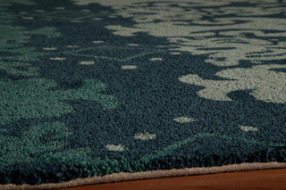 Momeni Habitat HB-06 Blue Area Rug Corner Shot