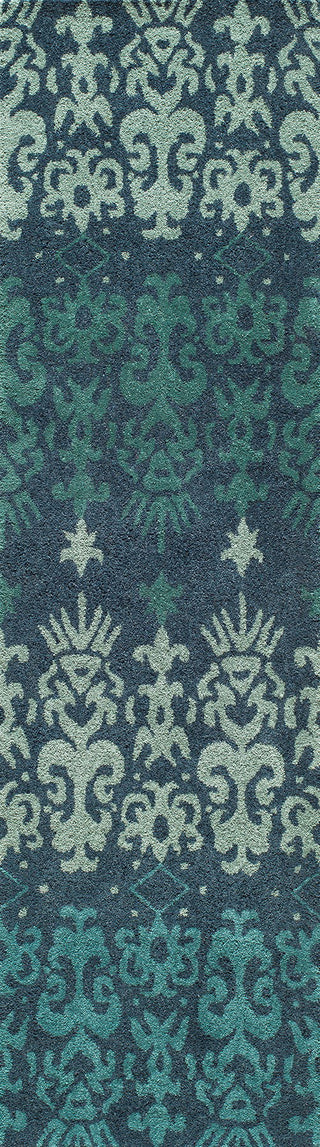 Momeni Habitat HB-06 Blue Area Rug Closeup