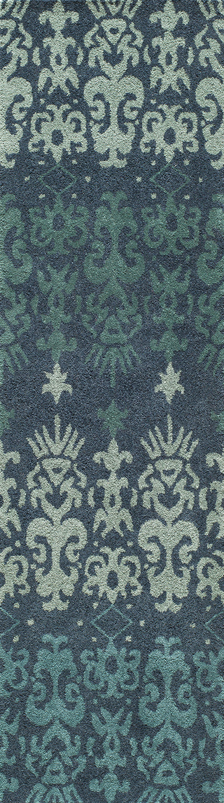 Momeni Habitat HB-06 Blue Area Rug Close up