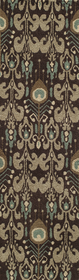 Momeni Habitat HB-07 Chocolate Area Rug Close up