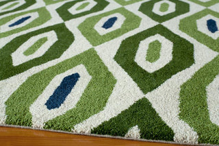 Momeni Habitat HB-16 Green Area Rug Corner Shot