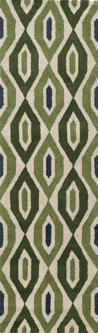 Momeni Habitat HB-16 Green Area Rug Closeup