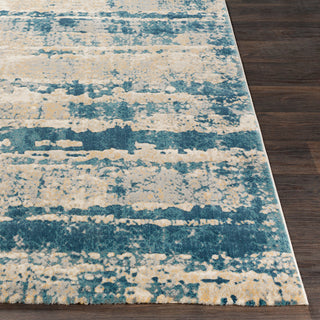 Surya Cash HAC-2309 Teal Navy Saffron Pale Blue Medium Gray Khaki Beige Area Rug Mirror Detail Image