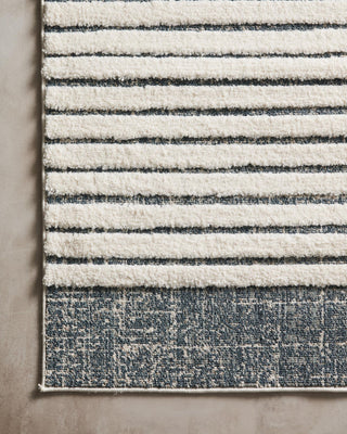 Loloi II Hagen HAG-01 White / Ocean Area Rug Corner 2